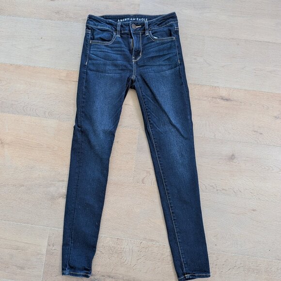 American Eagle Women’s Skinny Jeggings – Size 4, Dark Wash - Picture 1 of 1